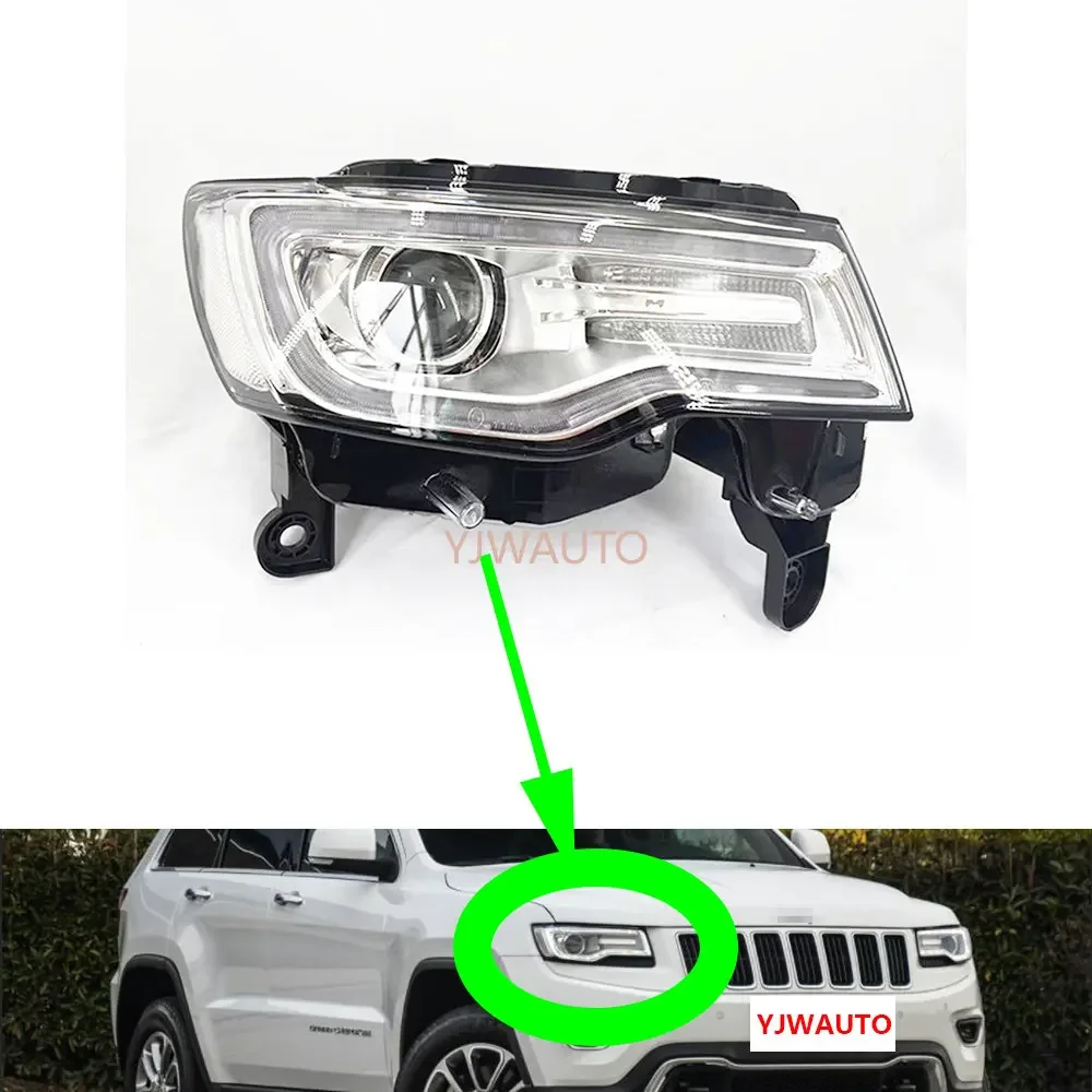 Headlights For Jeep Grand Cherokee 2014~2016 Headlamp Assembly Car Light with Day Running Light Auto Whole Front Car Light