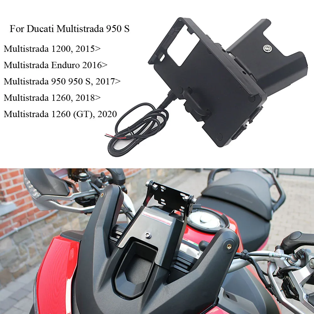 New Motorcycle For Ducati Multistrada 950 S From 2017 1260 from2018 Enduro From 2016 Mobile Phone Stand Holder GPS Plate Bracket