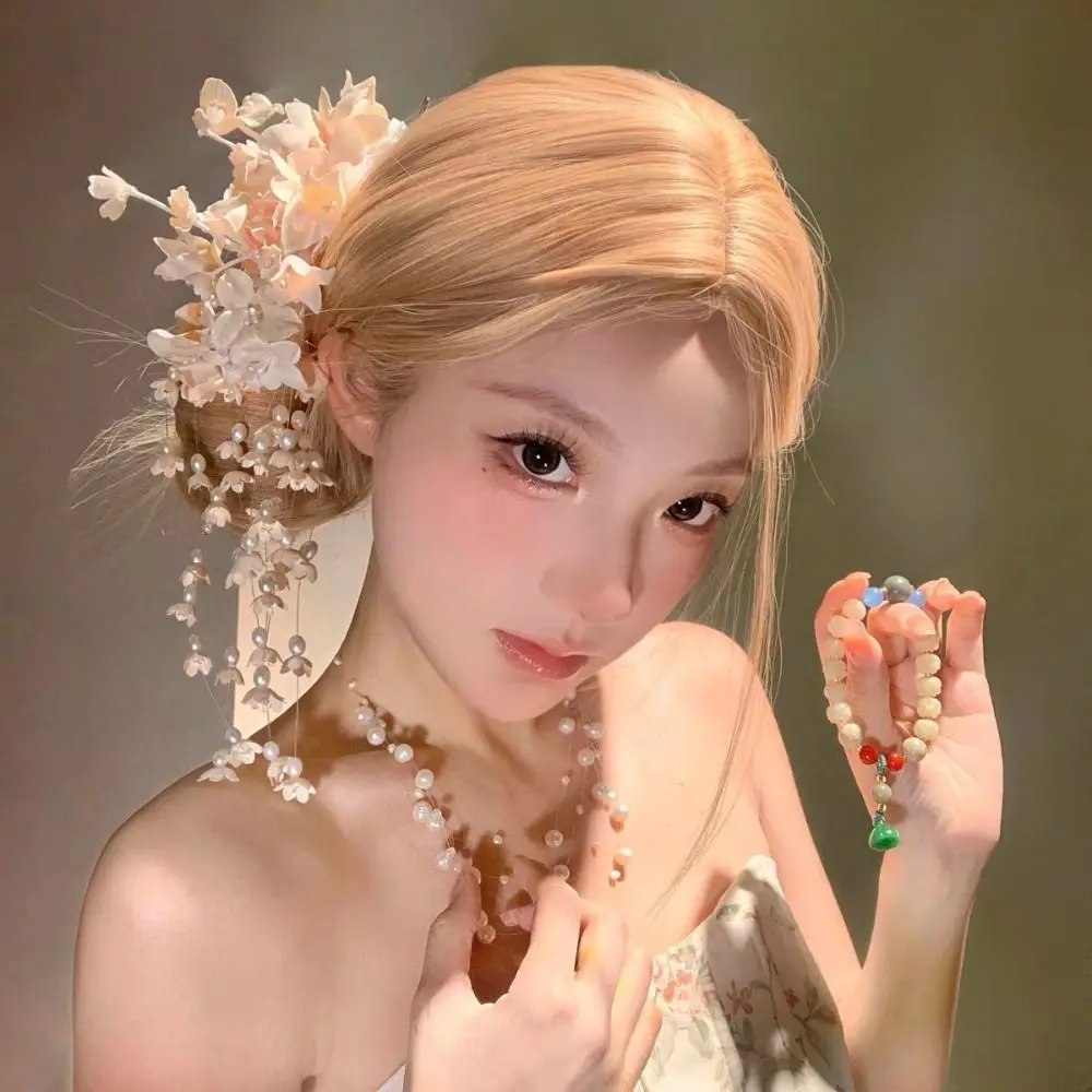 

Элегантные свадебные украшения для волос: роскошные заколки с жемчугом, цветами и кисточками, аксессуары для прически невесты