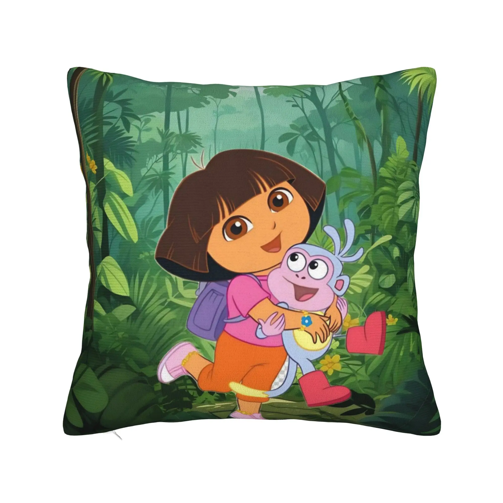 Decorative Pillowcase D-Doras The Explorers Merchandise Living Room  Throw Pillow Case Cover Square Style Multi Size