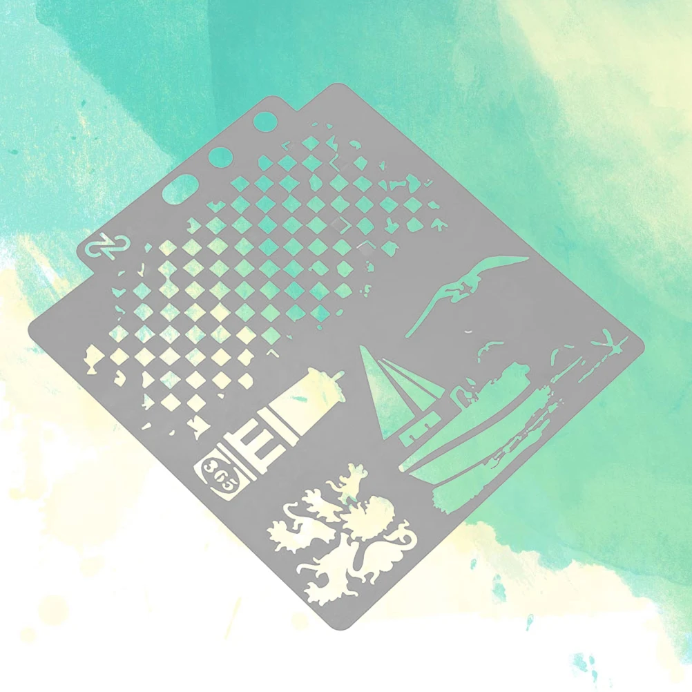 

Assorted Drawing Stencils Eco-Friendly Plastic Painting Templates For Scrapbooking Crafts School Projects Washable