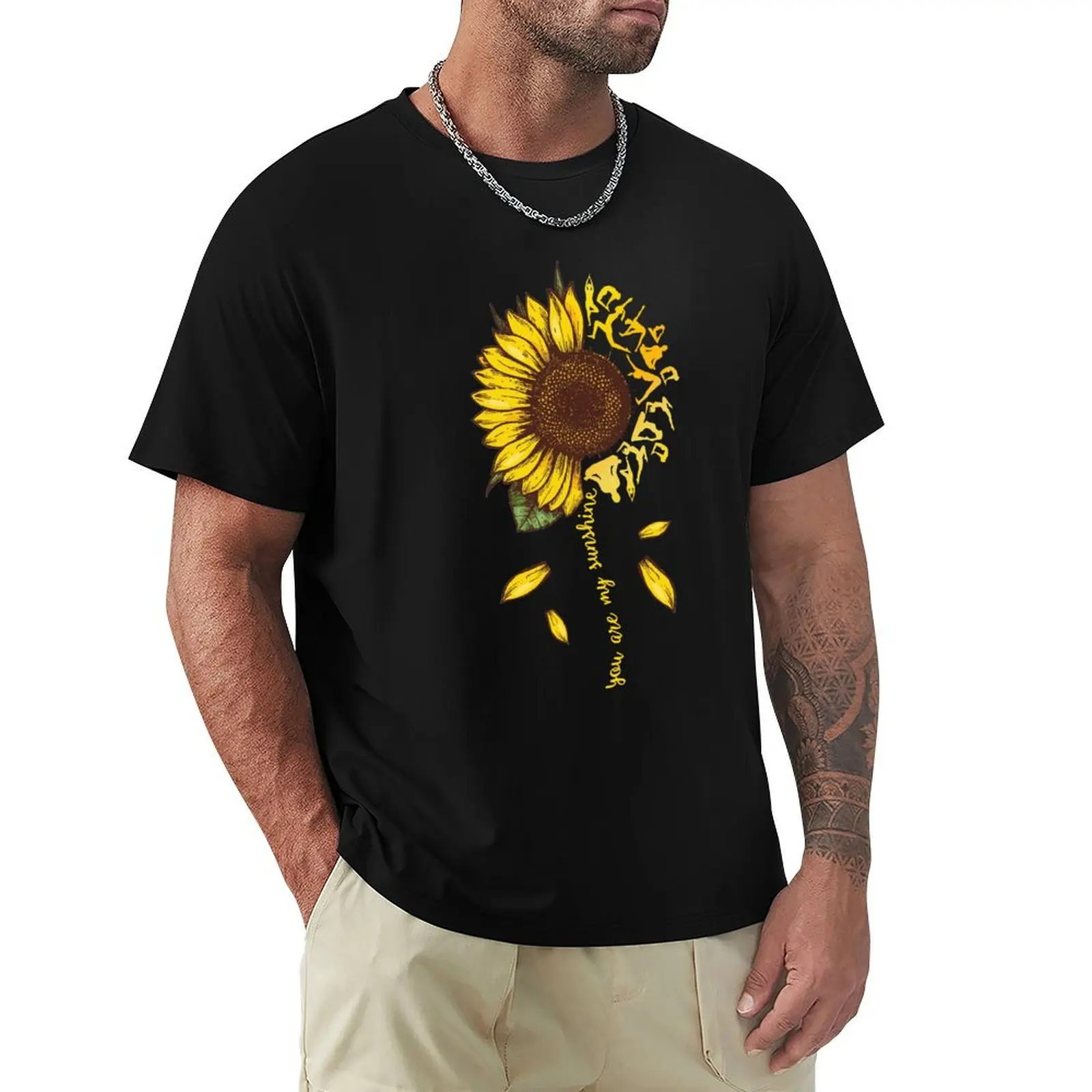 

Yoga Sunflower Pose Sunshine T-Shirt Durable Work Wear T-Shirt