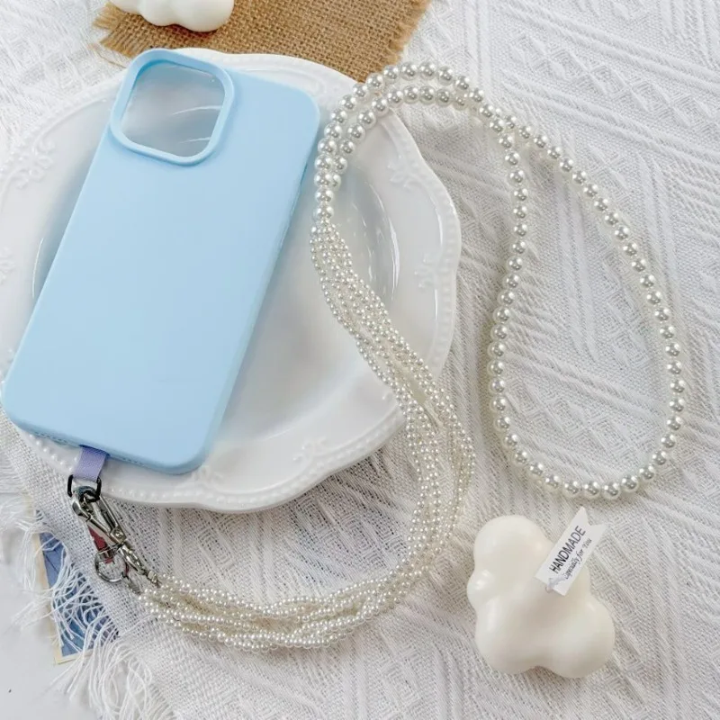 Stylish, Simple and High-end Pearl Mobile Phone Chain, Versatile Temperament Bag Strap