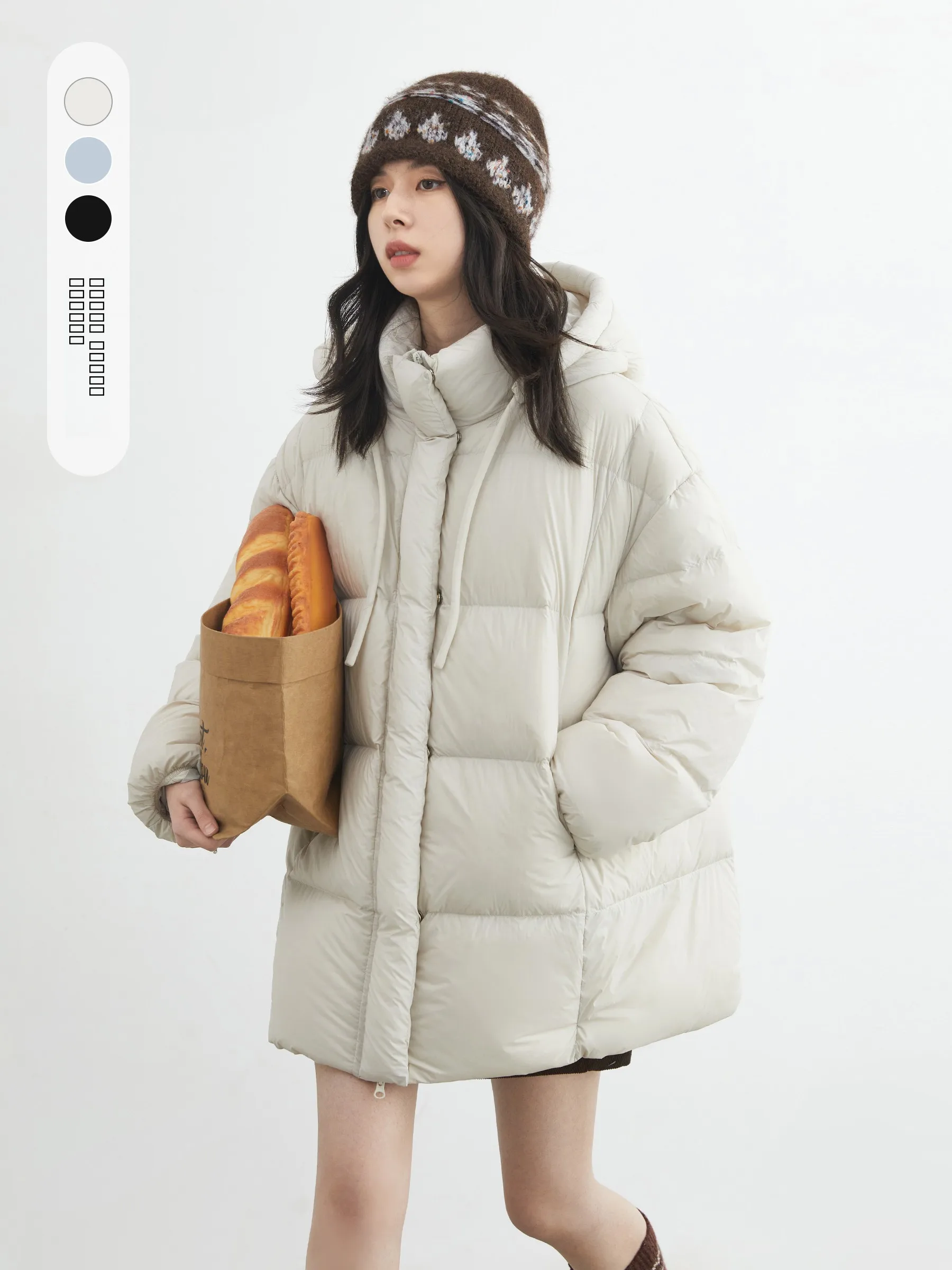 

CHIC VEN Зимняя новая женская пуховая куртка с капюшоном и поясом, 90% белый утиный пух, ветрозащитная, теплая, с большим объемом наполнителя, верхняя одежда