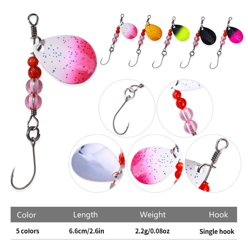 Compound Rotating Sequin Luya Fake Bait Far Cast Fresh Water Horse Mouth