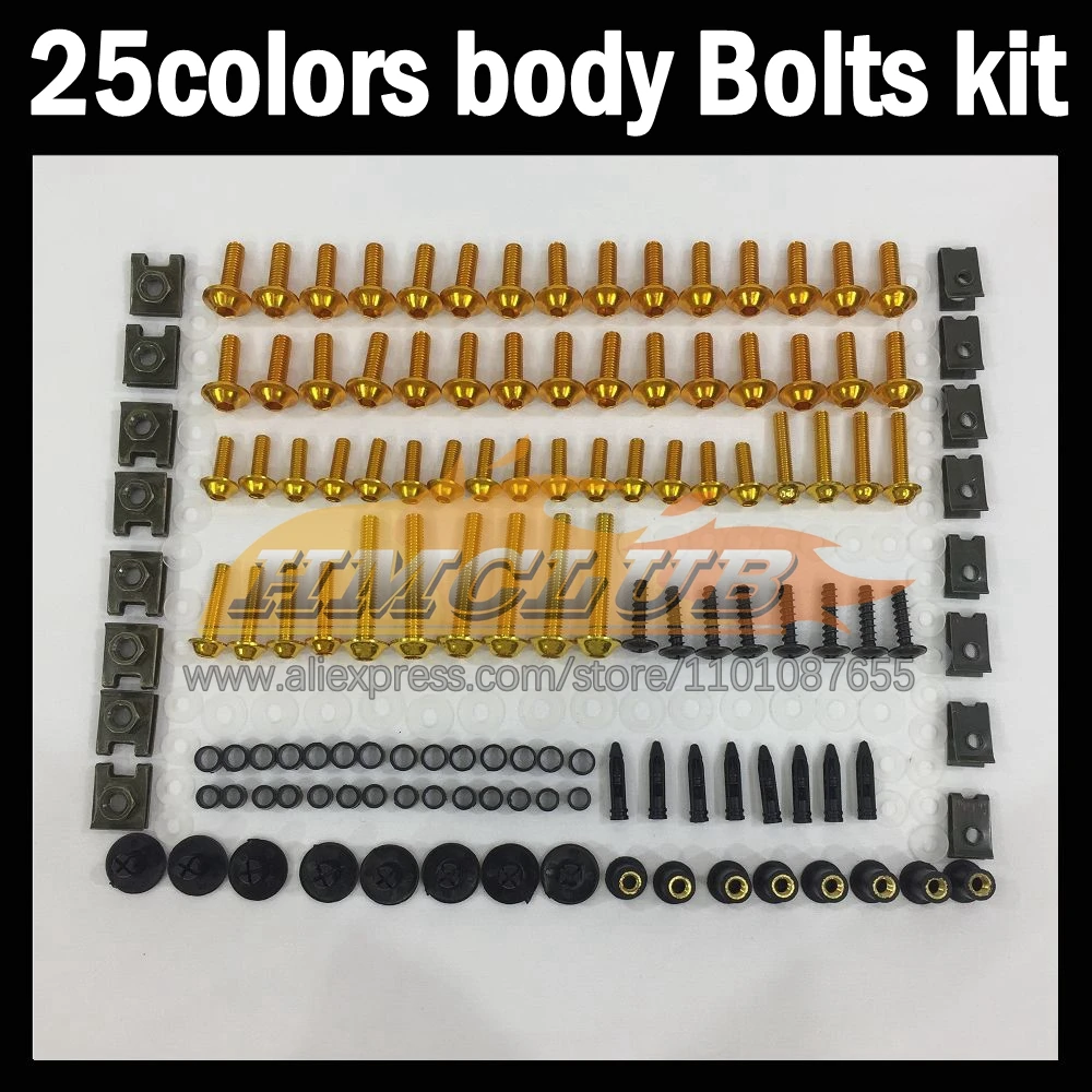 268ps Full Screws Kit Body bolt For SUZUKI SV650S SV400S SV1000S 1998 1999 00 2001 2002 98 99 00 01 02 Fairing bolts screw NutS