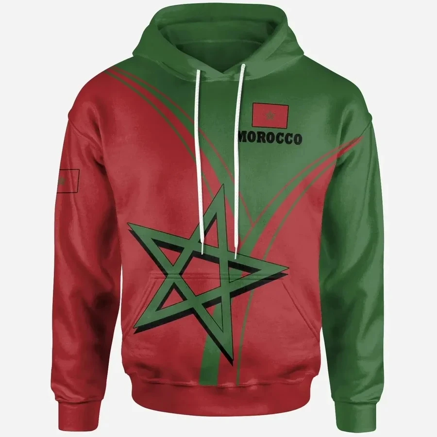 Morocco National Emblem Flag Hoodies 3d Print Sweatshirts Men Women Hooded Oversized Hoodie Kids Pullover Sweatshirts Tracksuits