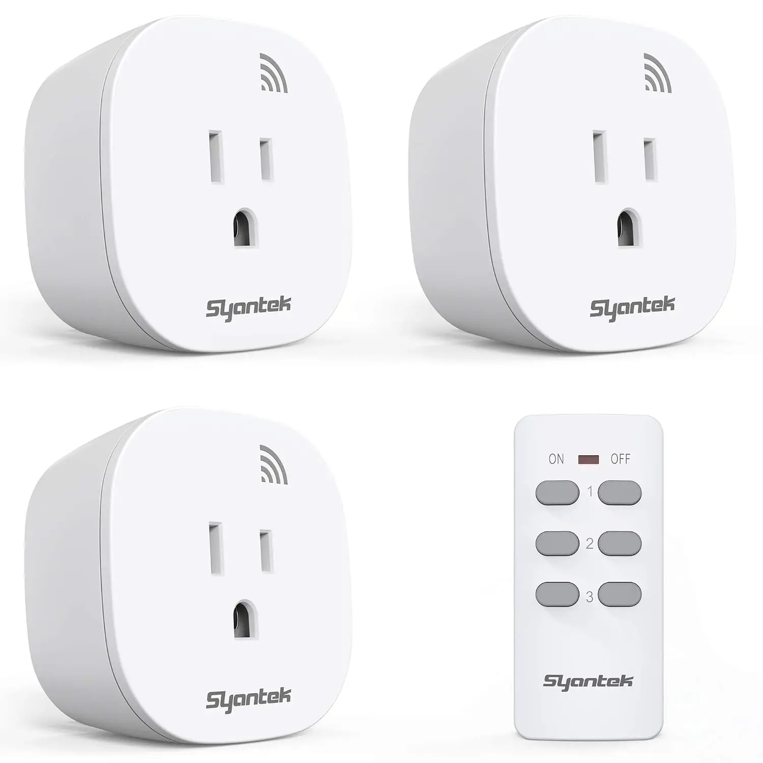 

Wireless Remote Control Outlet Kit - 3 Outlets + 1 Remote, 100ft Range, ETL Listed, White