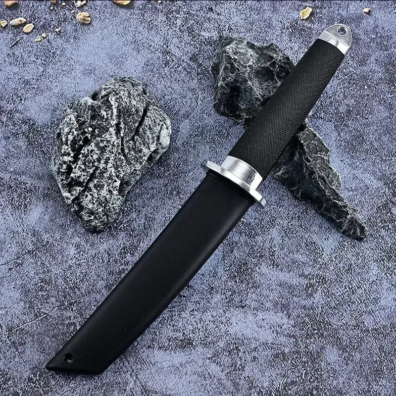 Outdoor Survival Knife,Katana Style Kitchen Knife, Sharp Versatile Fruit Knife, Fixed Blade Cutting Meat Vegetable Utensils