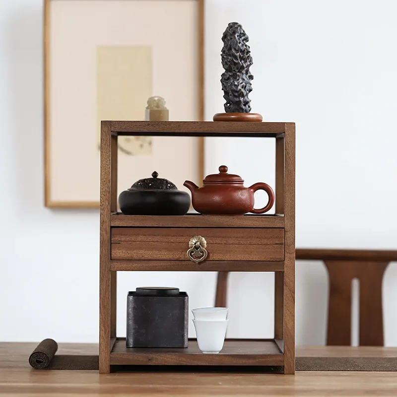 Walnut small coffee table simple moder