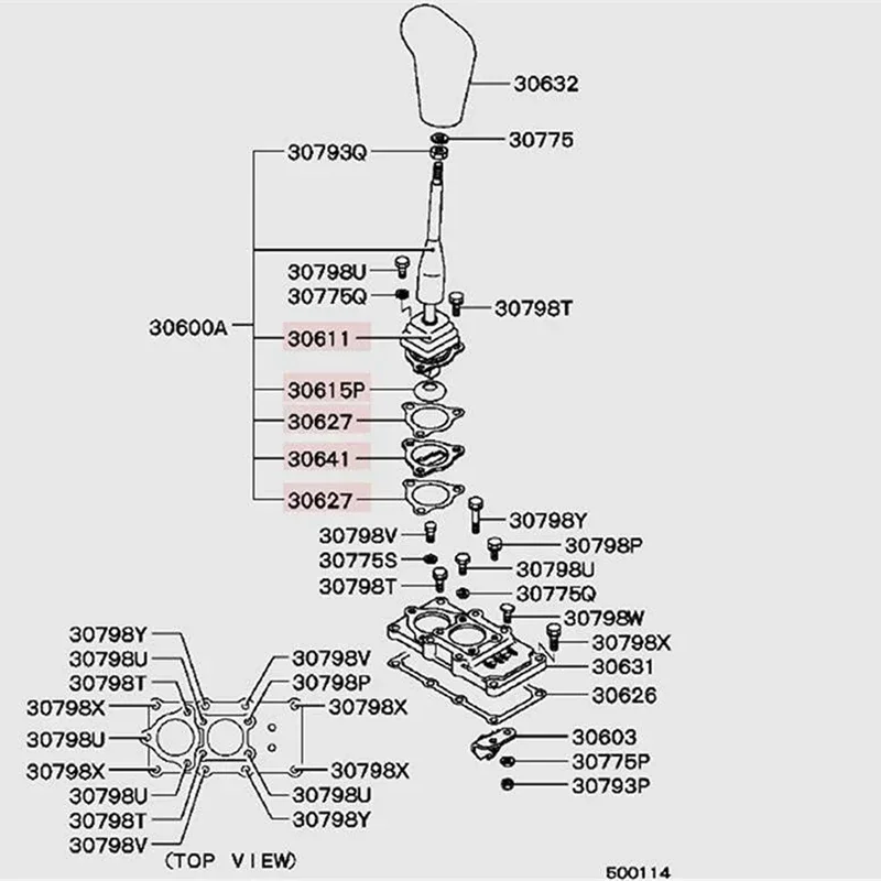 10 Pcs M/T Gearshift Level Assy for Mitsubishi PAJERO MONTERO II 2Nd V31 V32 V33 V43 MR110456 MR567088 Transmission Case