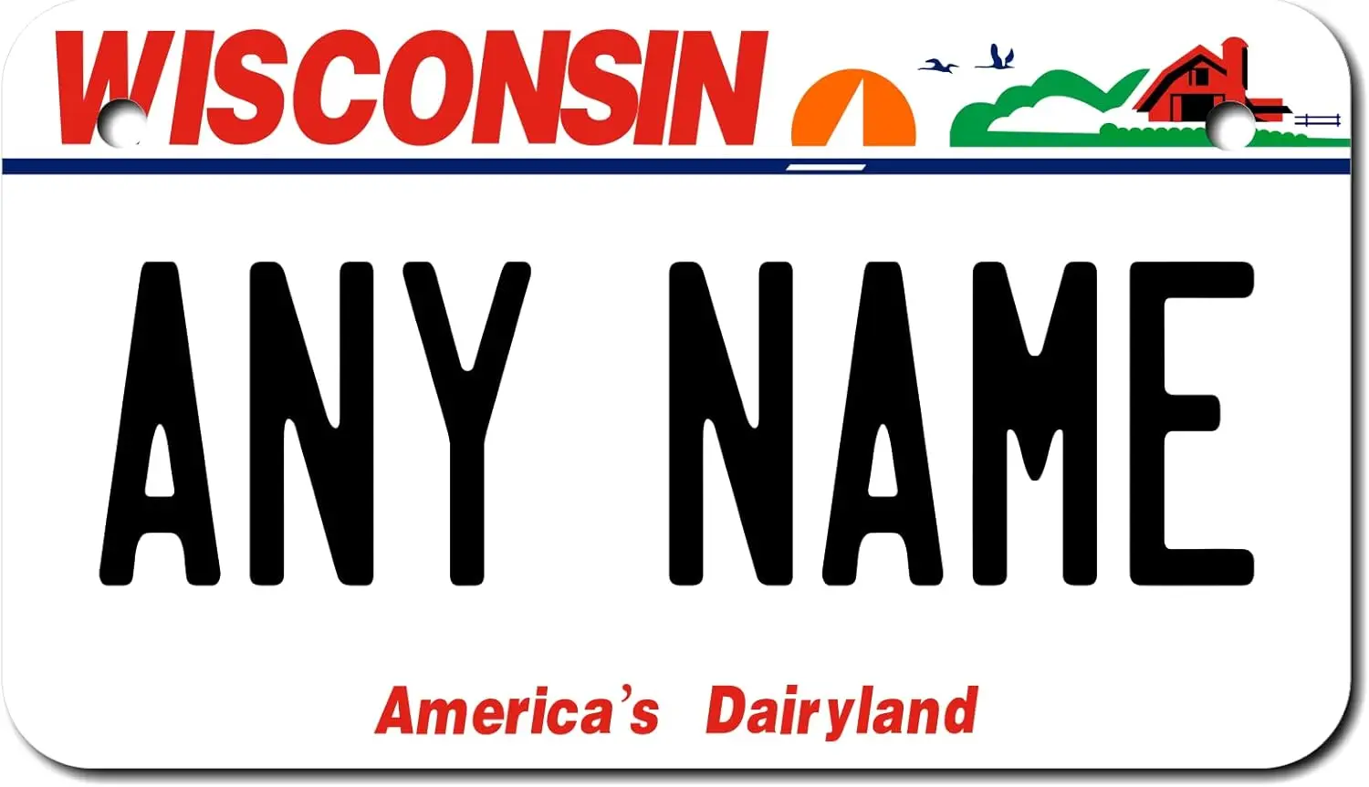 Sinal de metal de alumínio, personalizado, para os estados unidos Adicione o seu nome Texto ou números Grande tamanho para carrinhos de golfe, quadriciclos, mini bicicleta