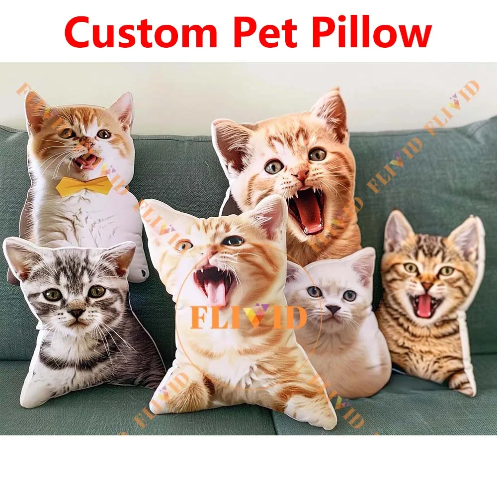 

Customized 3D Pet Cat Pillow,Custom Dog Animal Throw Pillows,Personalized Animals Cushion,Birthday Gift,Pet Loss Memorial Gift