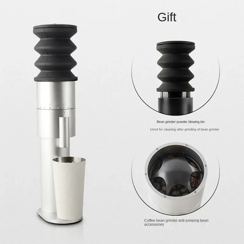 New 220VPortable Automatic Coffee Grinder Home Small Italian Hand Pour Electric Grinder