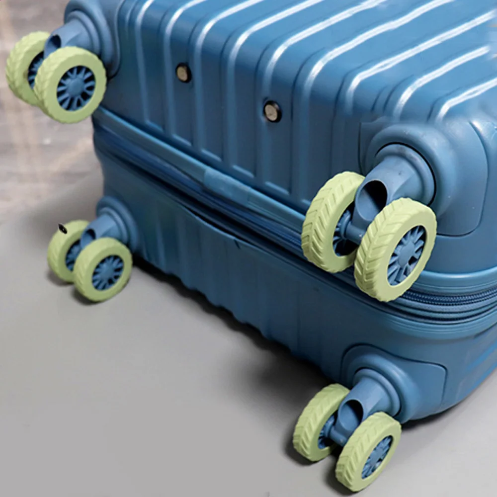 Travel Luggage Caster Shoes Silicone Suitcase Wheels Protection Cover with Silent Sound Reduce Noise Trolley Box Casters Covers