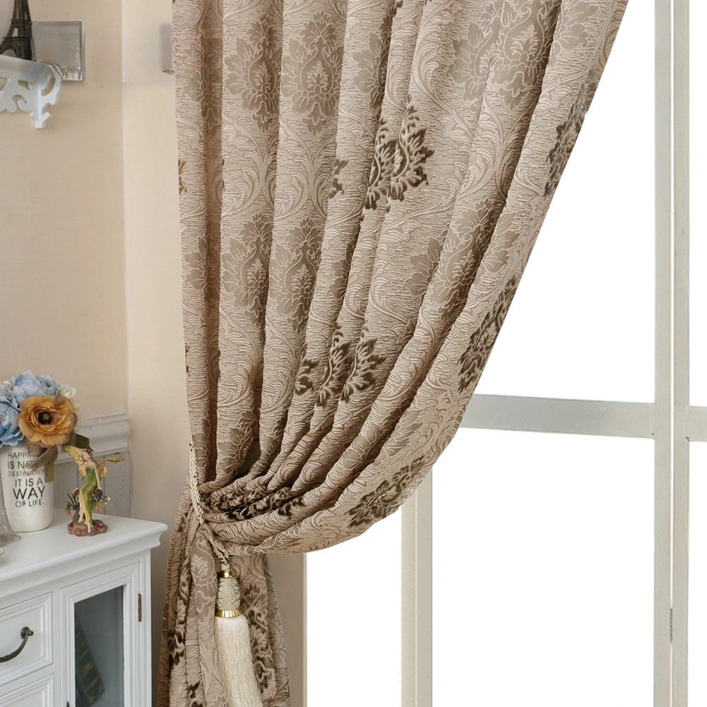 

Translucent Yarn Jacquard Foam Curtain for Living and Bedroom Hollow Out Foam Yarn for Home Decoration