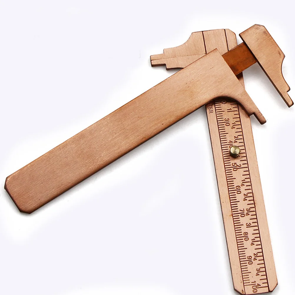 

2Pcs Dual Scale Vernier Caliper 100Mm 80Mm Millimeter Metric Brass Caliper Tool for Gemstone Measurement Step Depth Inside