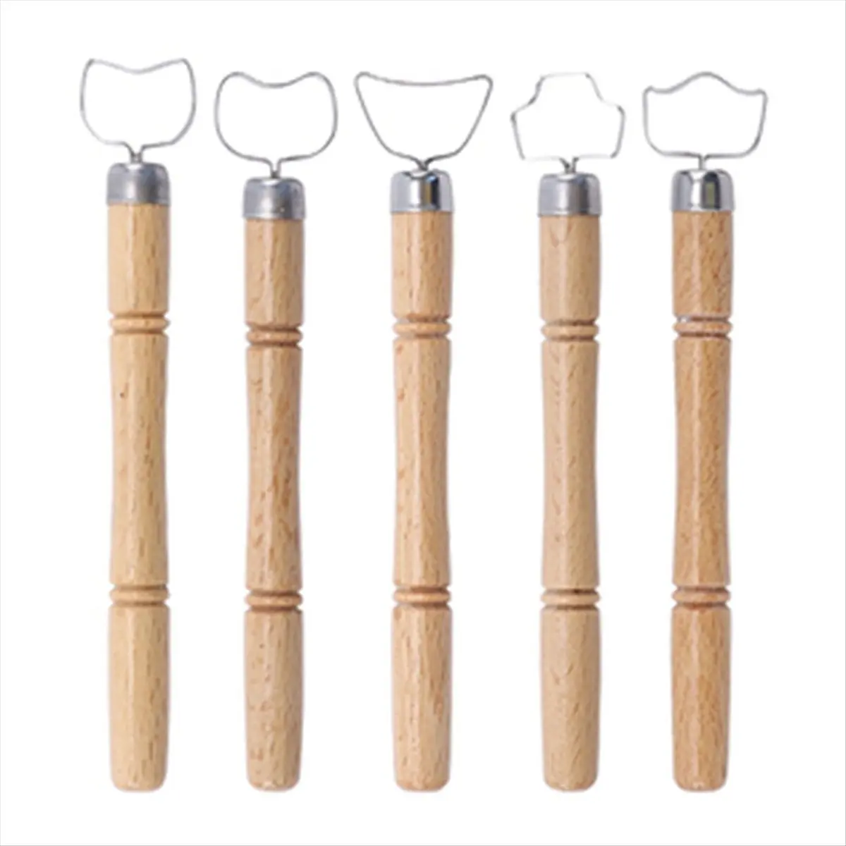 【Tools & Parts】 5 Pcs Pottery Handle Shaping Tools Tea Cup Water Glass Handle Carving DIY Ceramic Pot Shaping Crafting Tools