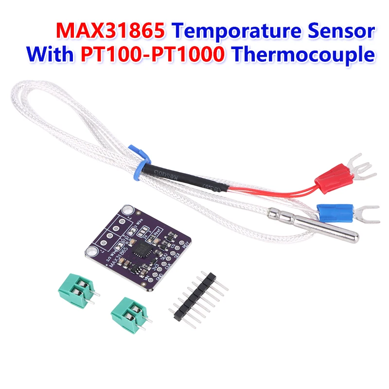 △ MAX31865 Resistance Temperature Detector Module RTD Sensor With PT100-PT1000 Thermocouple Electronic DIY Board For