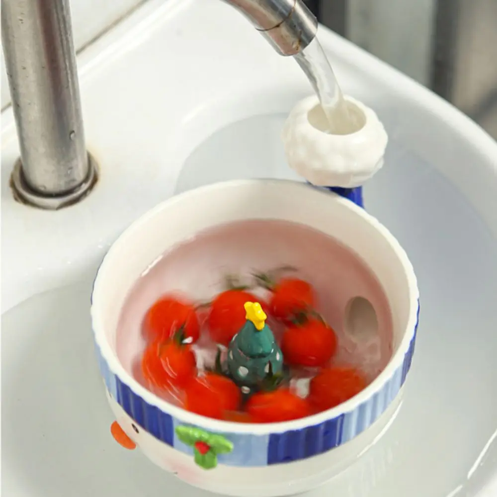 Creative Fruit Washing Bowl Ceramic Swirling Water Flow Swirling Fruit Bowl Special Structure Automatic Matching Plate