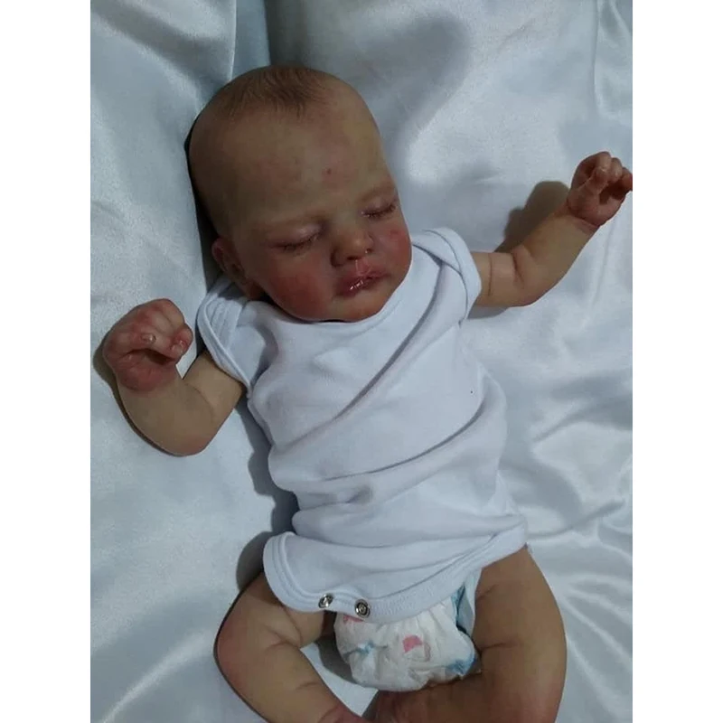 48cm Already Reborn Sleeping Sam NewBorn Reborn Baby As Picture with 3D Painted Skin Veins Collectible Art Doll Gifts for Kids