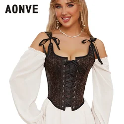 Women's Vintage Corset For Slimmer Waist Steampunk Clothes Sleeveless Adjustable Shoulder Straps Camisole Top Sexy Bustier