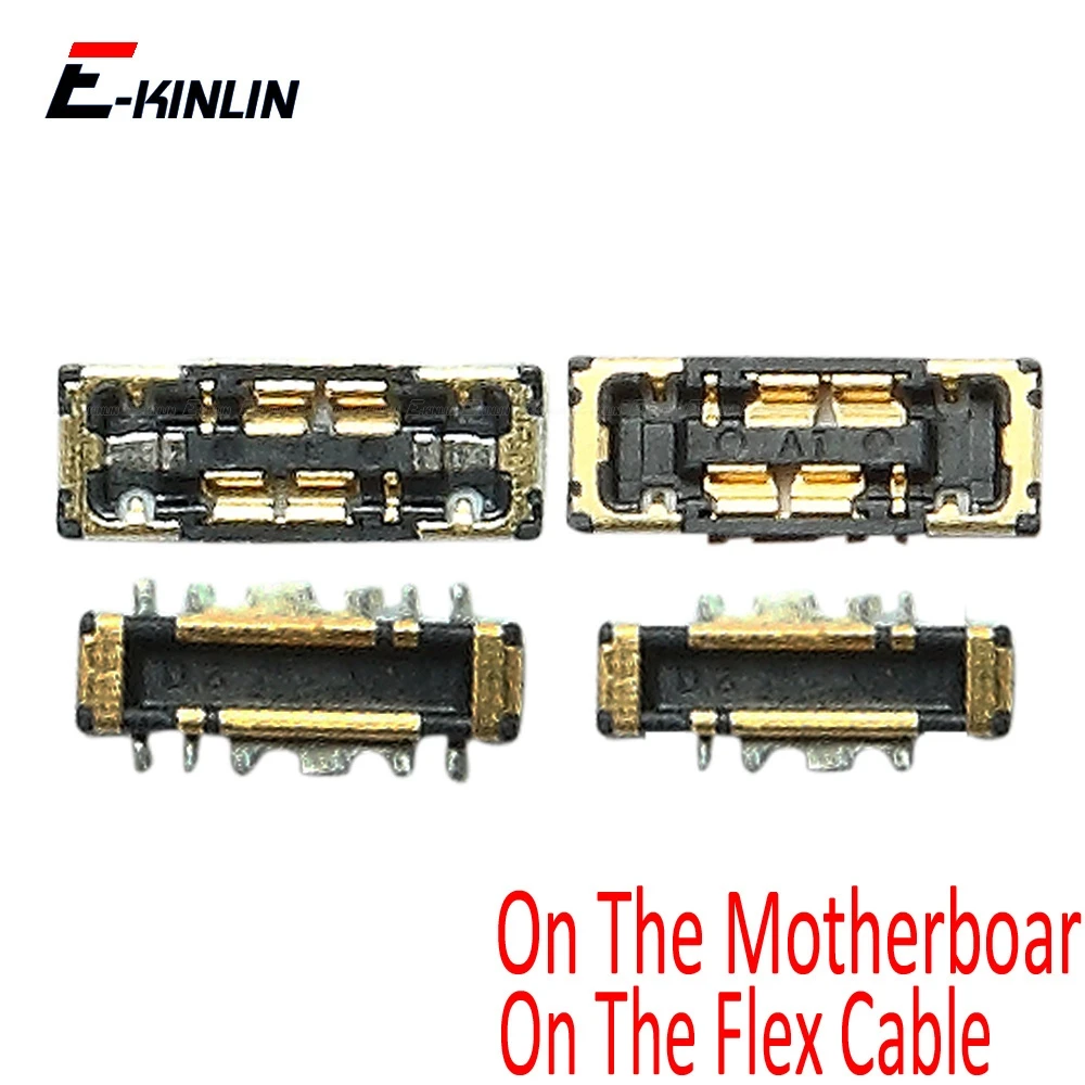 

2 шт. внутренний разъем FPC для iPhone 11 12 13 mini 14 15 16 Plus Pro Max, зажим для аккумулятора, держатель контактных контактов на гибком кабеле материнской платы