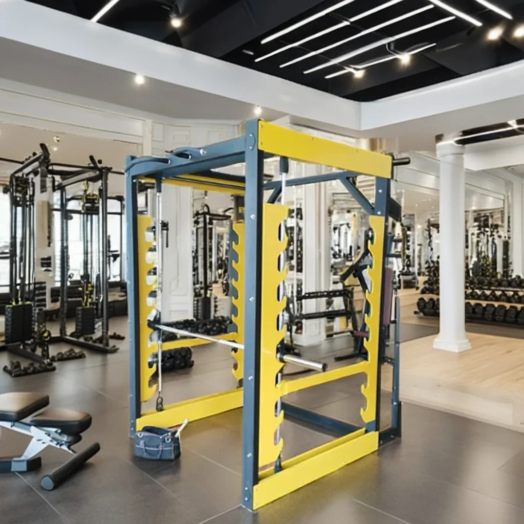 Commercial Home 3D Smith Machine Unisex Multi-Functional Fitness Training Workout Exercise Body Building Squat Chest Functions