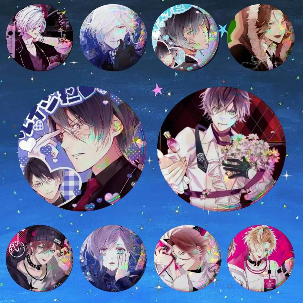 Anime Game DIABOLIK LOVERS Badge Tinplate Meme Round Brooch For Hat Bag Creative Lapel Jewelry Accessories Gifts