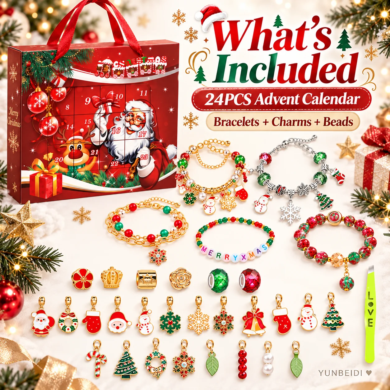 24Grid Christmas Advent Calend - Jewelry Making Advent Calendar recension och pris