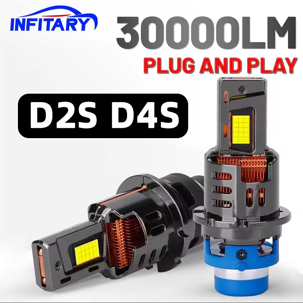 Infitary D2S D2R D4S D4R LED Headlight Car Bulb CANBUS Lamp HID Xenon Replacement Headlamp Plug Play Auto Lighting System