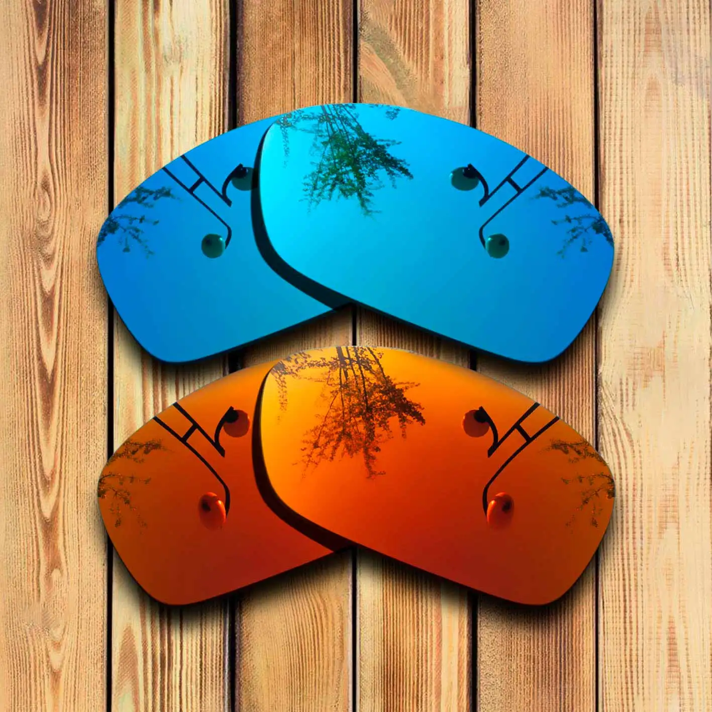 100% Precisely Cut Polarized Replacement Lenses for Taper Sunglasses Blue& Red Combine Options