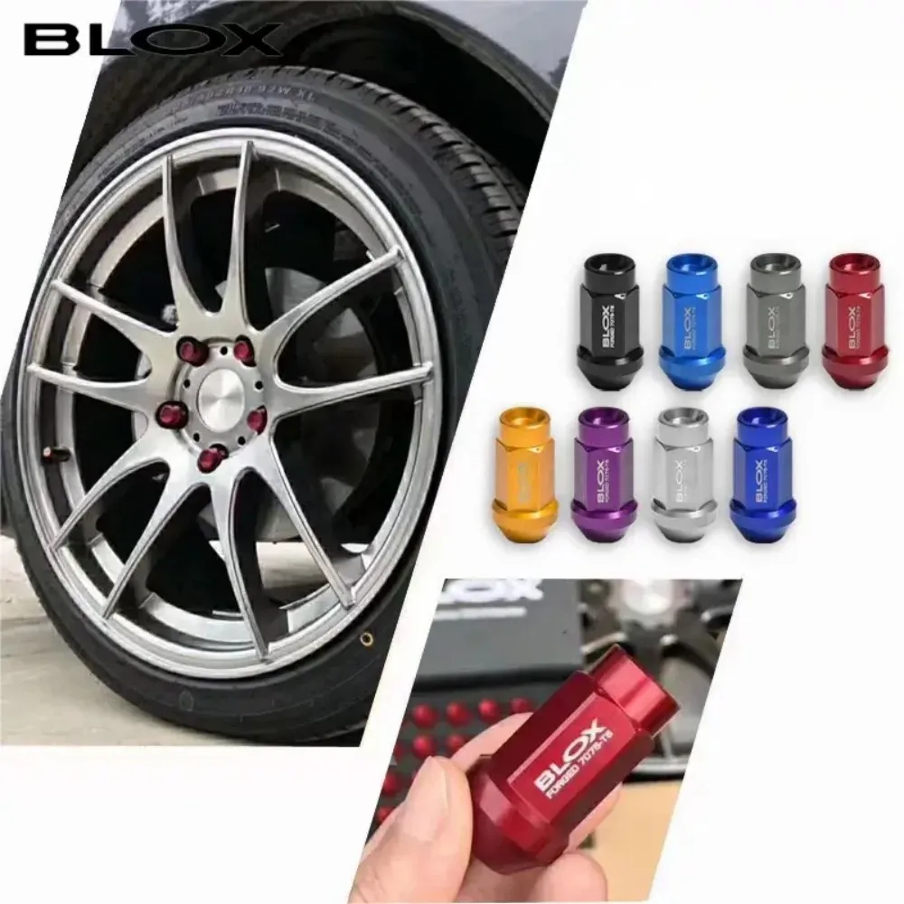 

20PCS-BLOX Aluminum Alloy Lightweight Screw Nut Forging Wheel Hub Modification Tire Bolt Genuine