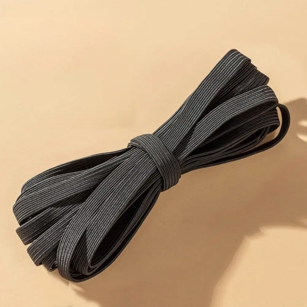 6/8/10 مللي متر أربطة مرنة مسطحة أبيض/أسود لتقوم بها بنفسك شريط مطاطي مرن القماش الملابس شريط مرن لحزام السراويل