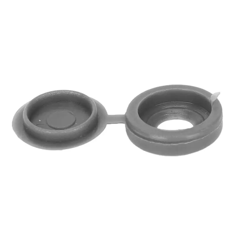 ABKJ-400 Pcs Screw Cap Plastic Hinged Screw Head Covers Screw Cover Caps Snap-On Replacement Screw Decorative Covers (Grey)