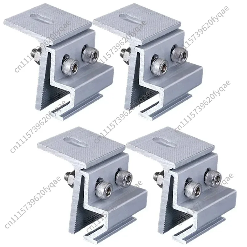 4pcs Solar Panel Bracket Roof Mounting Fixing Clamp Aluminum Alloy Photovoltaic Panel Fixing Clips Solar System Accessories