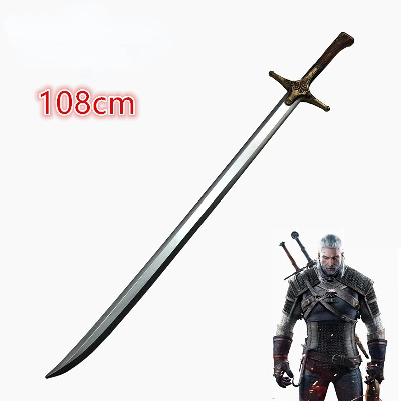 Cosplay Alice Sword 1:1 Weapon Wild Hunt Sword Eredin White Wolf Prop Role Play Gift Safety PU Wizard Aerondight Jewel Sword