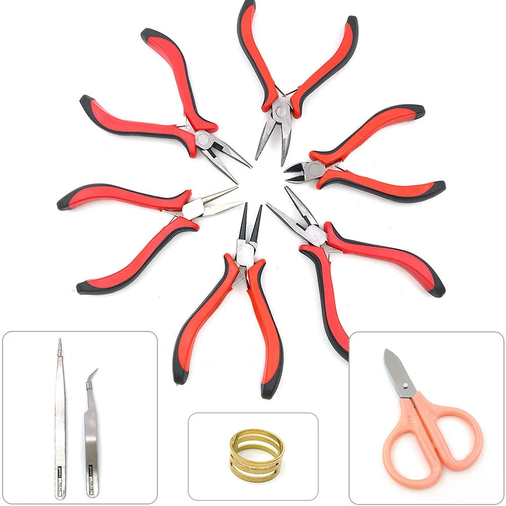 1PCS Mini Metall Diagonal Zange Runde Gebogen Spitz Cutter Für Schmuck Machen Handwerk Perlen Isolierte Zange Hand Werkzeug – Detail 1