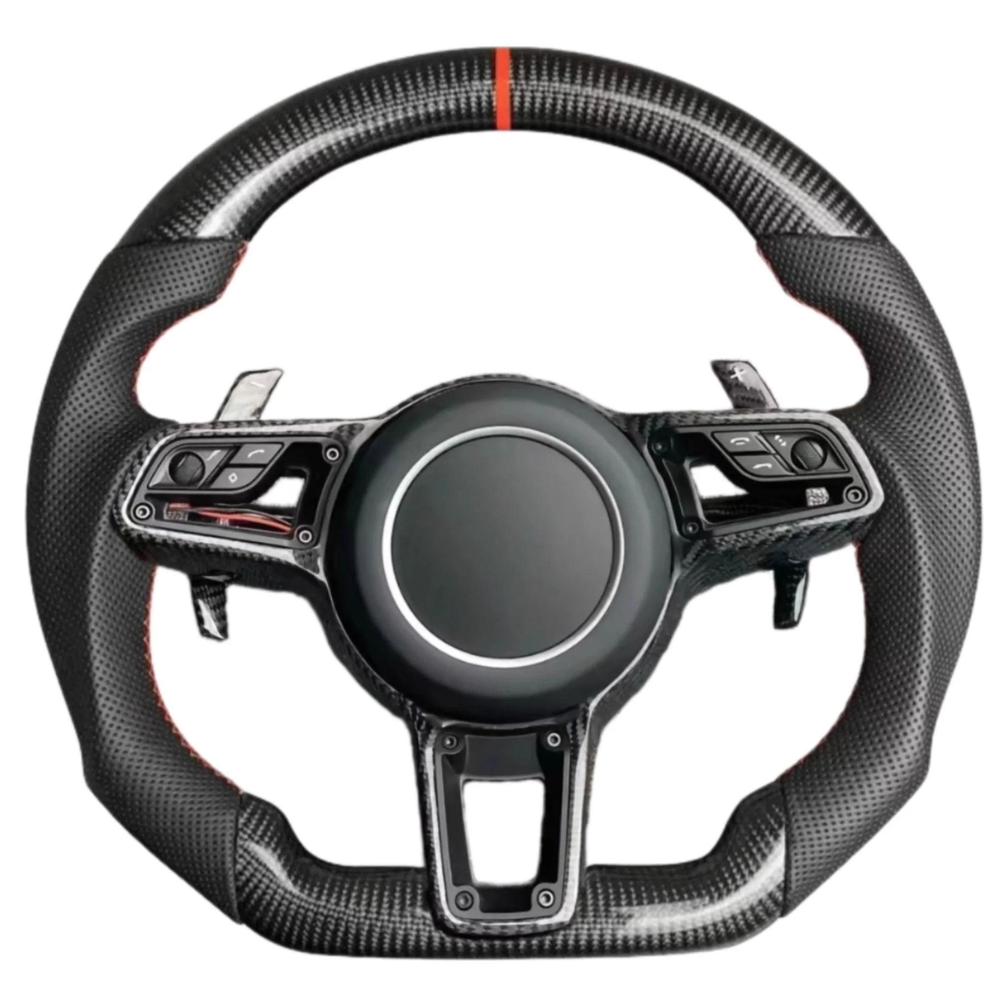 

Car Steering Wheel Carbon Fiber leather For Porsche Panamera 4 2017 Panamera Macan2014~2020 Cayenne Cayman 2015~2020 Accessories