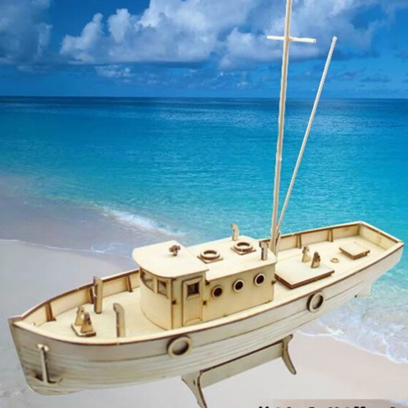 Hot sale 1/30 Ship Assembly Wooden Sailboat DIY Kit Puzzle Toy Sailing Model Gift for Children