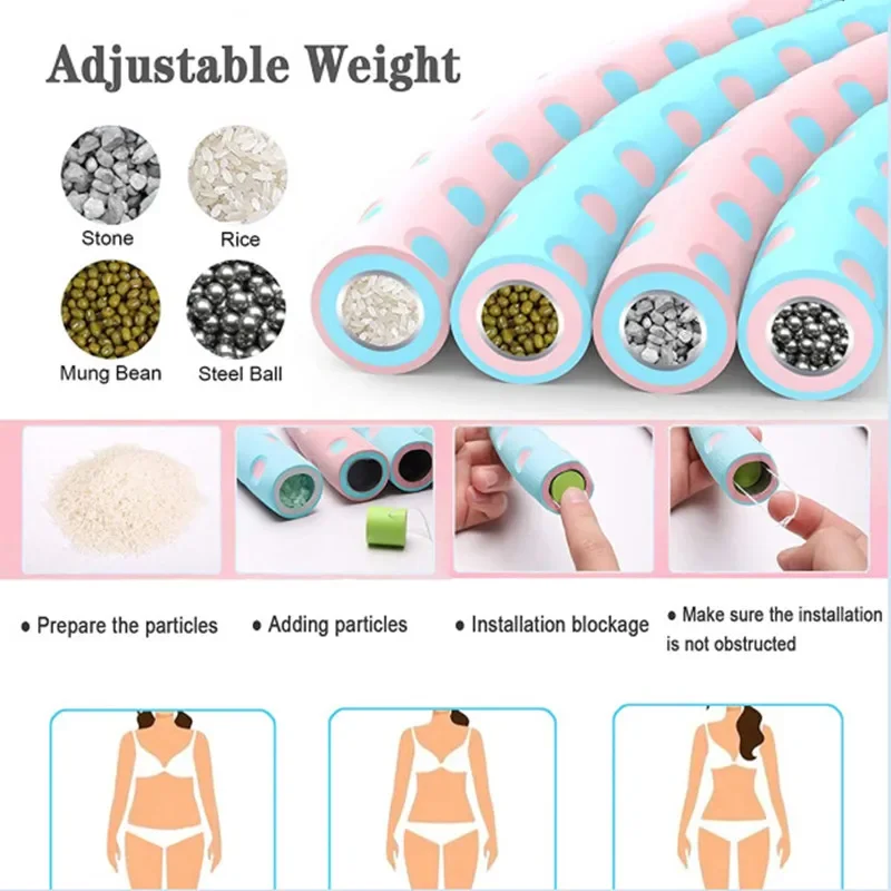 6 section Fitness Excercise Yoga Hoops Home workout Sport Circle Slimming Massage Hoop Gym Accessories Bodybuilding Equipment