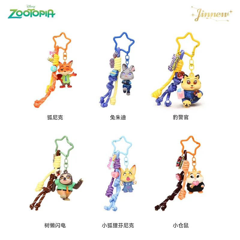 Zootopia 2 personnage de dessin animé moulage par Injection porte-clés 3d Design Premium accessoires sur le thème d'anime figurines de jouets à collectionner cadeau