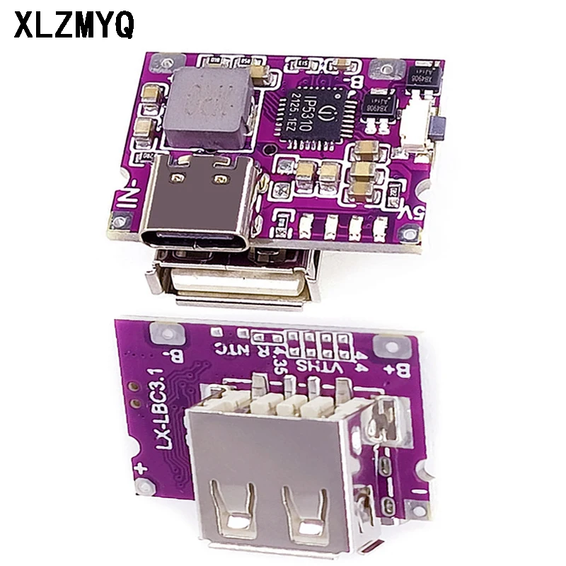 5pcs Type-C USB 5V 3.1A Boost Converter Step-Up Power Module 5V to 4.2V Mobile Power Bank Board With Switch LED Indicator Board