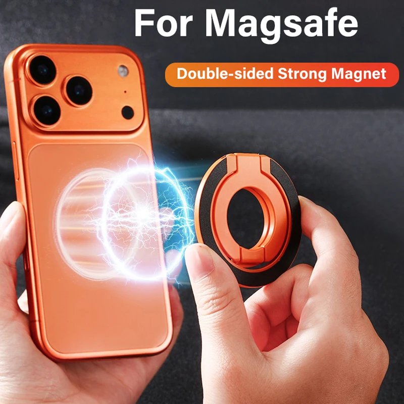 Doppelseitiger starker Magnetständer für Magsafe 360 °   Rotation Fingerring Schnalle Handy Super Magnet Ständer für iPhone 17 16
