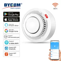 Tuya Sensor de humo inteligente con WiFi, Detector de humo de protección contra incendios, sistema de seguridad de sonido de 85dB, bomberos, Control por aplicación Smartlife