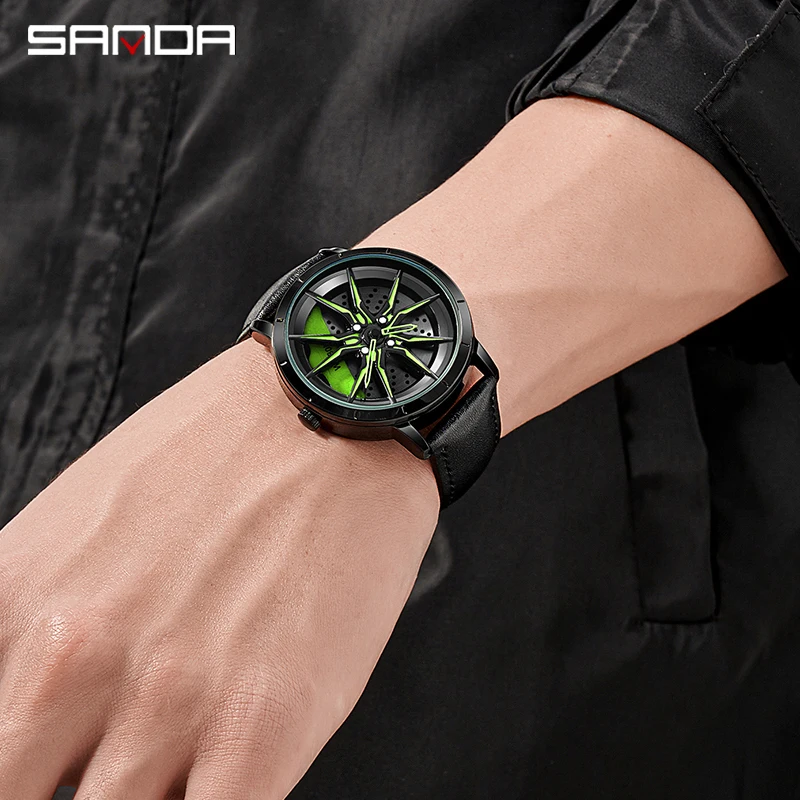 Fashion Top Brand Men Watches 360 Rotating Wheel Dial Steel Casual Luxury Waterproof Sport Watches For Quartz Relogio Masculino