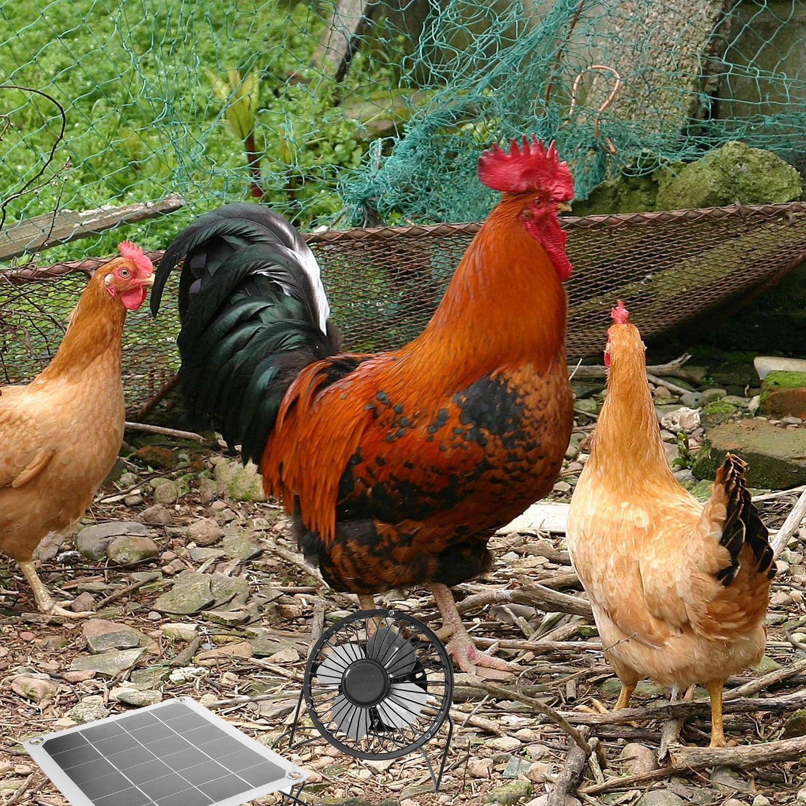

Solar Powered Fan Mini Attic Greenhouse Breeding Ventilator Solar Panel Fan Cooling Pet Chicken Dog House RV