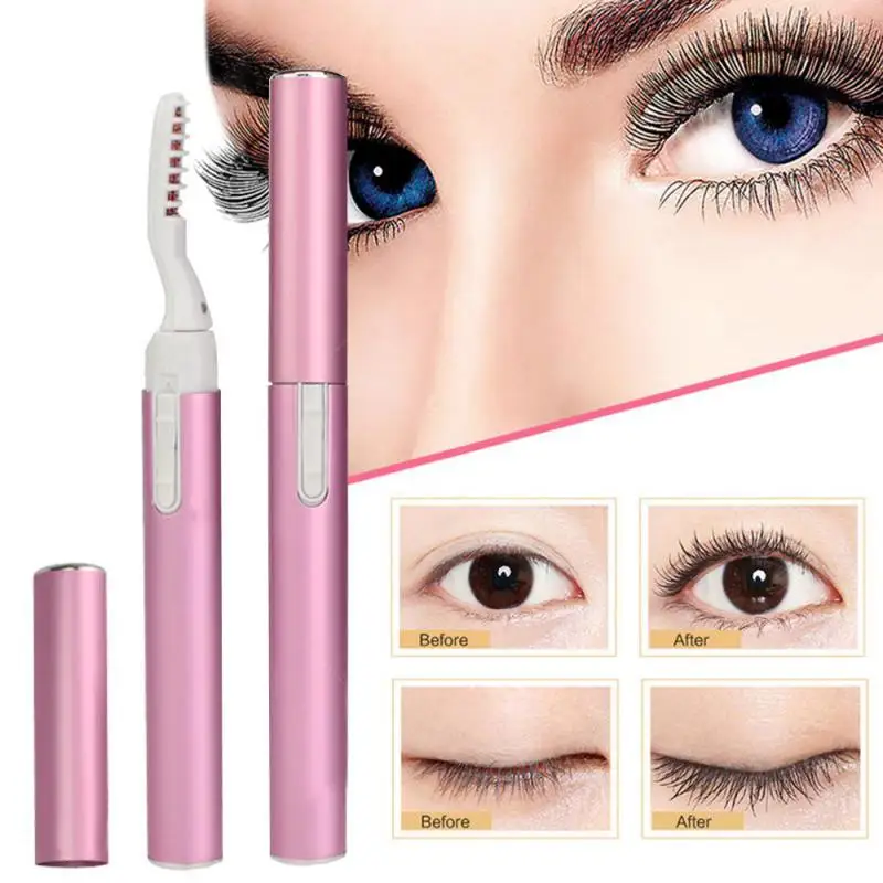 1 pçs portátil elétrico aquecido cílios modelador caneta clipe de longa duração forma olho maquiagem curling kit ferramenta beleza cosmética rímel