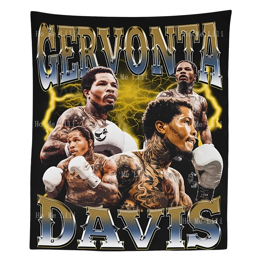 Gervonta Davis Tank Boxing Boxer Fighting Fighter Rap Tapestry Wall Hanging For Bedroom Livingroom Modern Design Tapestries