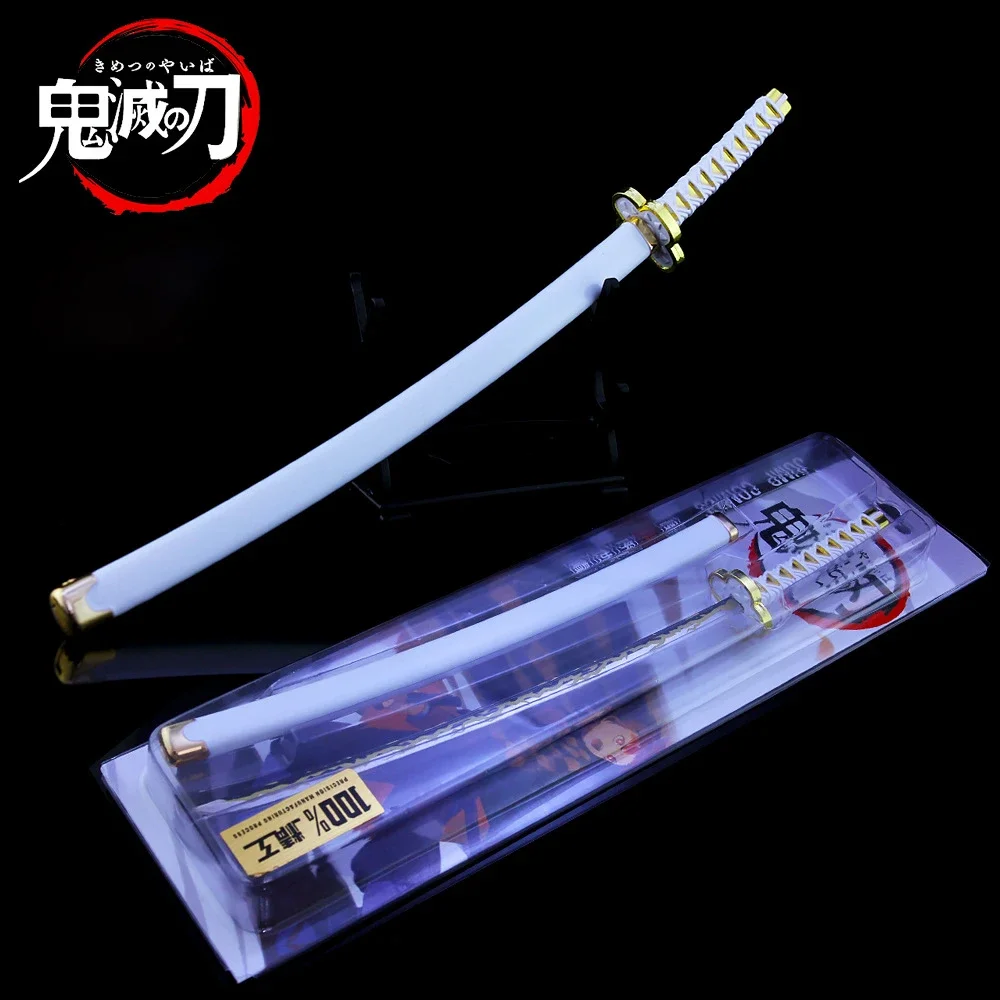 

25cm Demon Slayer Sword Agatsuma Zenitsu Nichirin Blade Anime The Demon Slayer Corps Knife Katana Weapon Model Kids Gift Toy